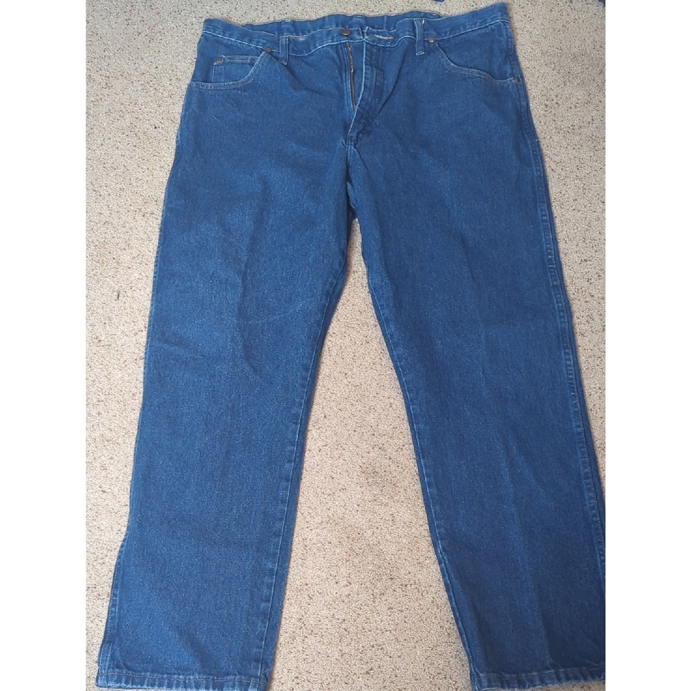Wrangler Men's Relaxed Fit Dark Blue Denim Jeans 40x32